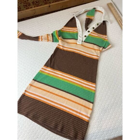 Urban Outfitters Women’s Small Dalton Striped Rib Knit Mini Dress Sold Out Y2K - Picture 8 of 10